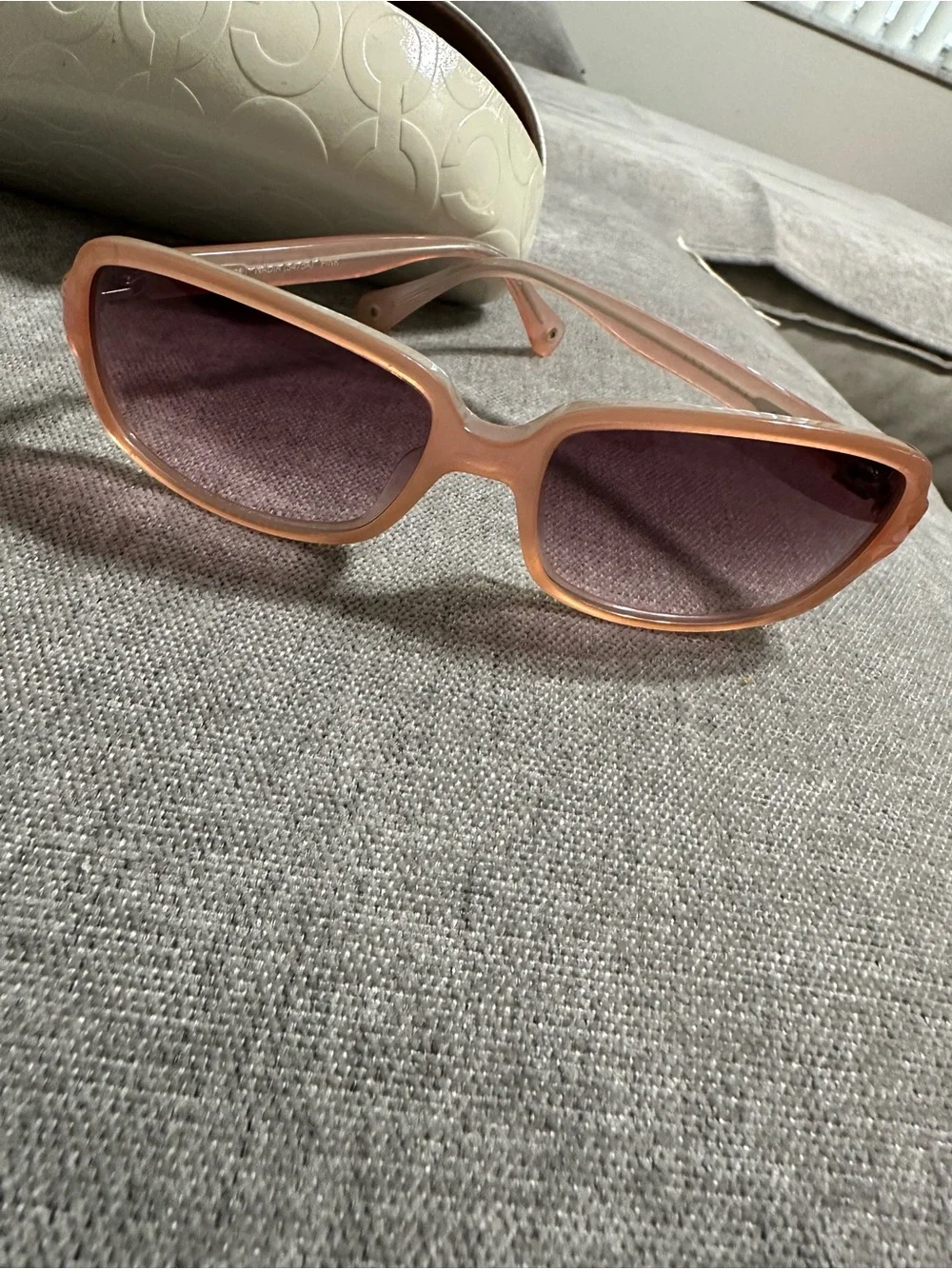 Coach Pink Gradient Square Sunglasses